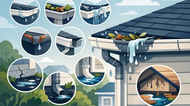 Learn the key signs of failing gutters, from overflow and sagging to foundation risks, so you can fix problems before damage spreads.