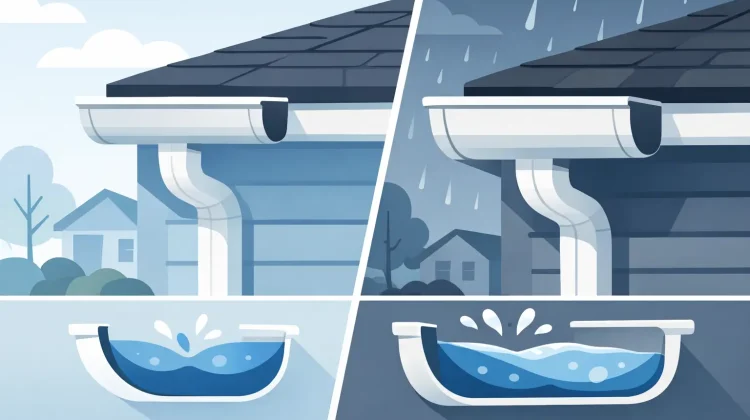 Comparing 5 inch vs 6 inch gutters? Learn how roof size, rainfall, and drainage design affect the right gutter choice for your property.