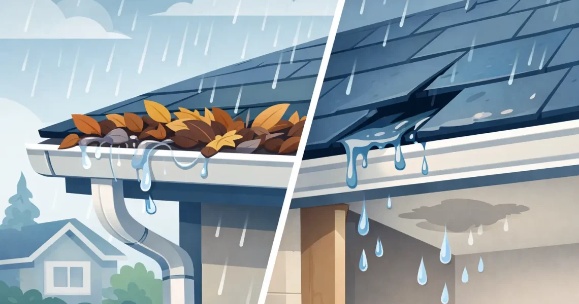 Can Clogged Gutters Cause Roof Leaks?