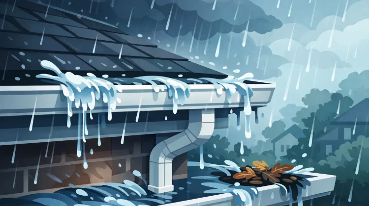Learn why gutters overflowing in heavy rain happen, what causes overflow, and when repair, cleaning, or replacement is the right fix.