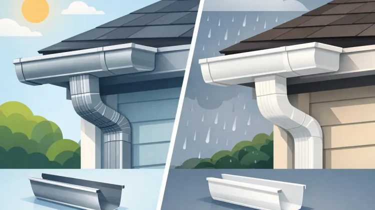 Comparing aluminum gutters vs vinyl? Learn how cost, lifespan, repairs, and weather performance affect the right choice for your property.