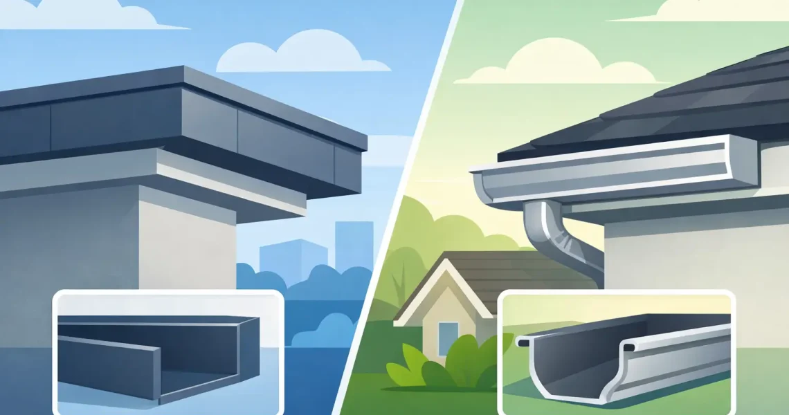 Box Gutters vs K Style Gutters for Your Property