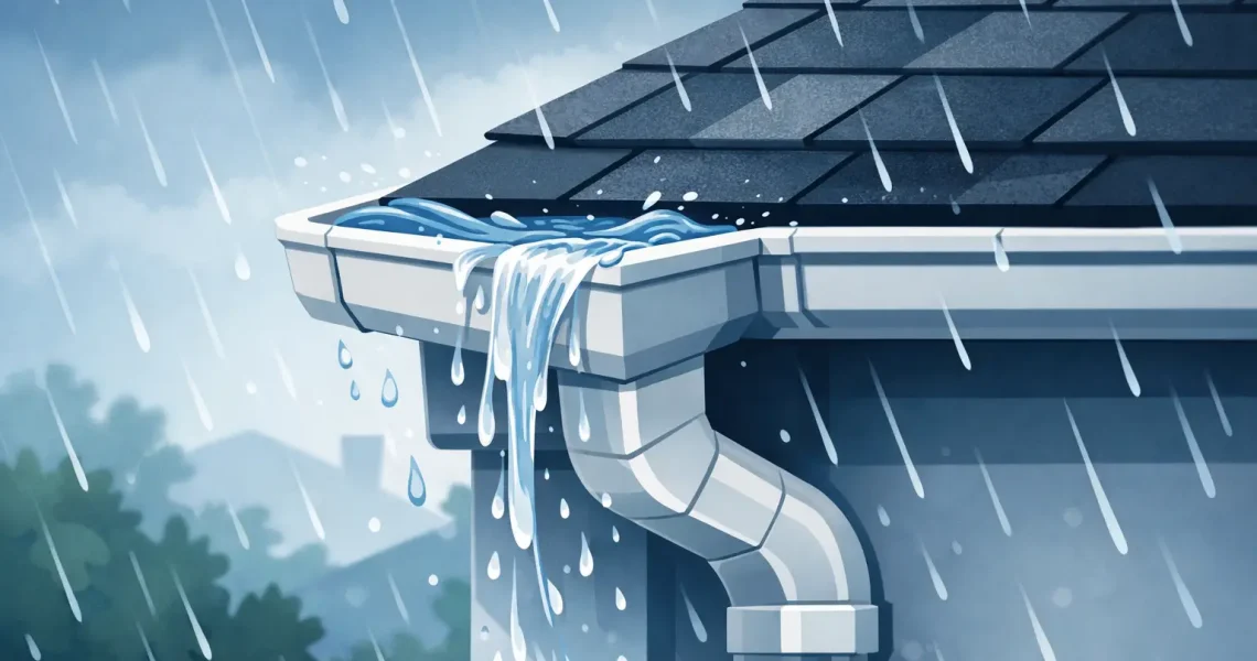 Why Do Gutters Overflow at Corners During Rain?