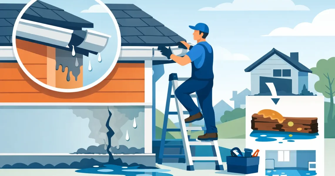 Fixing Detached Gutters Before Damage Spreads