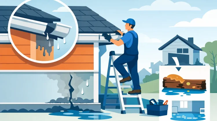 Fixing detached gutters protects your roofline, siding, foundation, and landscaping. Learn when a repair is safe and when replacement makes sense today.