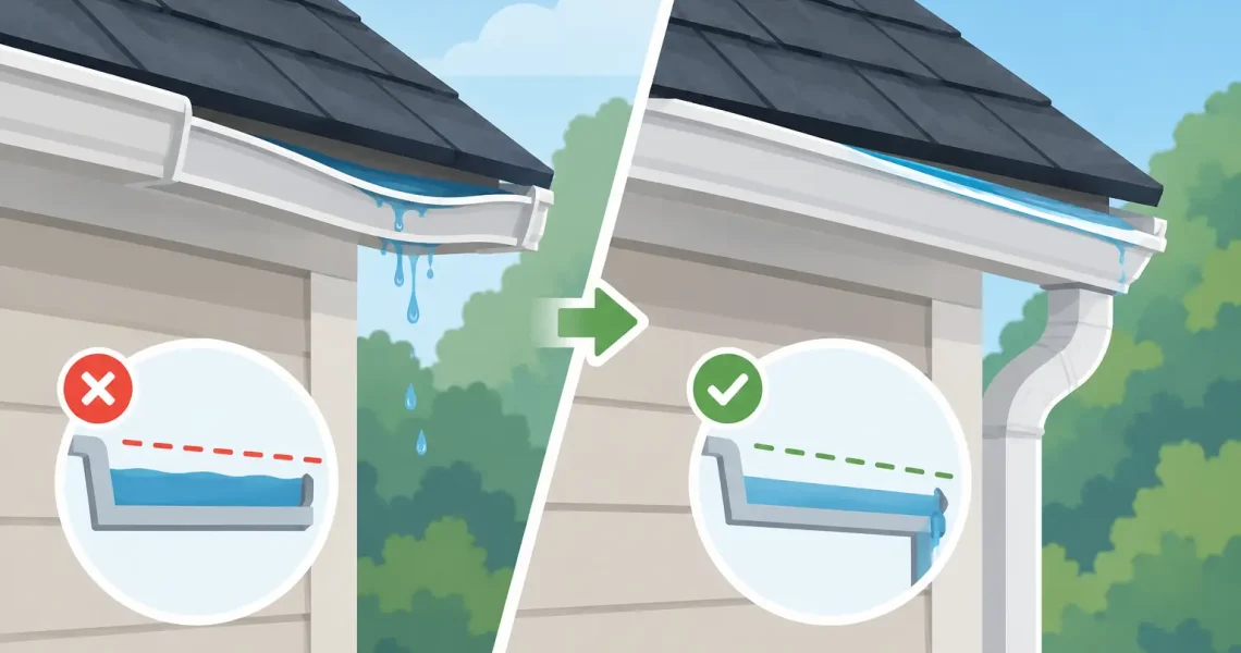 Gutter Slope Problems and How to Fix Them