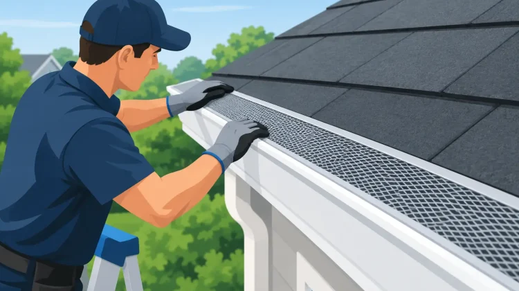 See a gutter guard installation example showing proper fit, drainage, and cleanup to protect New Jersey and Staten Island properties reliably.