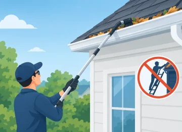 How to Clean High Gutters Without Taking Risks