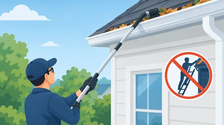 Learn how to clean high gutters safely, spot drainage trouble, and know when a professional service is the better choice for your New Jersey property.